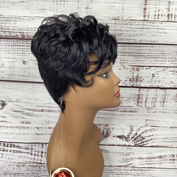 Ulta Rockstar Pixie Wig #1 Jet Black Classic Cap Adjustable Synthetic - Picture 2 of 7